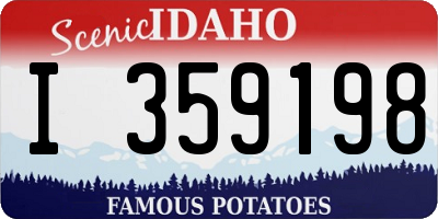 ID license plate I359198