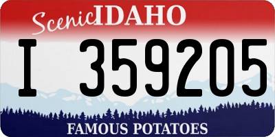 ID license plate I359205