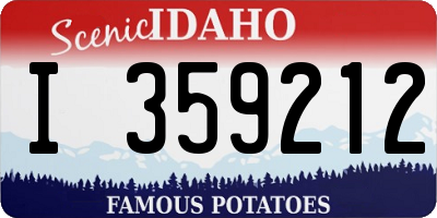 ID license plate I359212