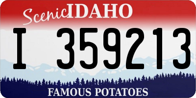 ID license plate I359213