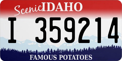 ID license plate I359214