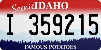 ID license plate I359215