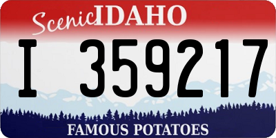 ID license plate I359217