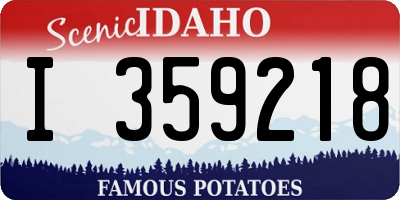 ID license plate I359218