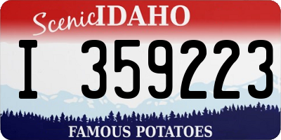 ID license plate I359223
