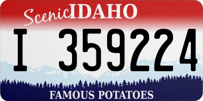 ID license plate I359224
