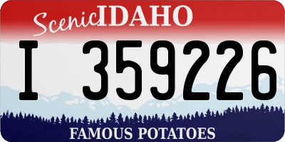 ID license plate I359226