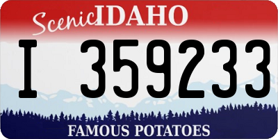 ID license plate I359233