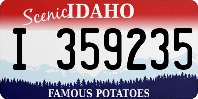 ID license plate I359235