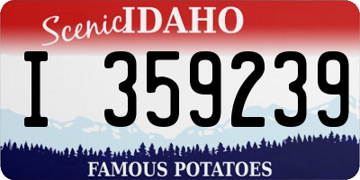 ID license plate I359239