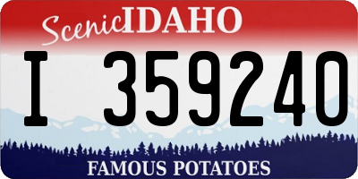 ID license plate I359240