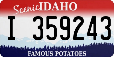 ID license plate I359243