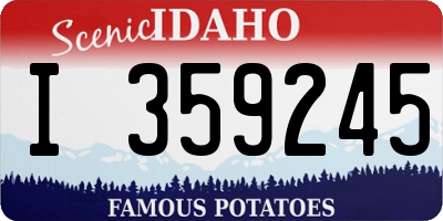 ID license plate I359245
