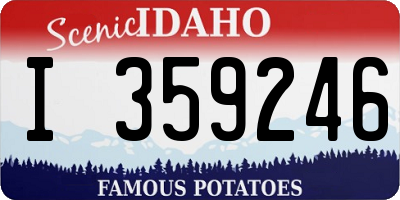 ID license plate I359246