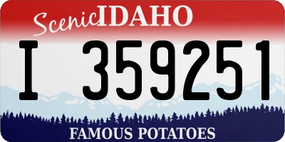 ID license plate I359251