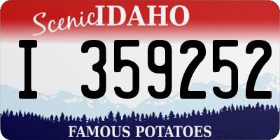 ID license plate I359252