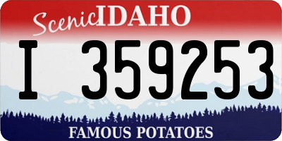 ID license plate I359253