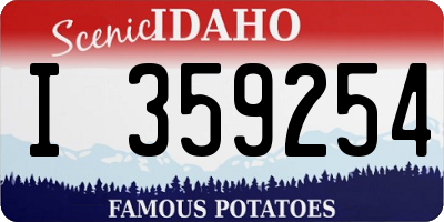 ID license plate I359254
