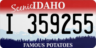 ID license plate I359255