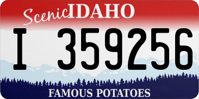 ID license plate I359256