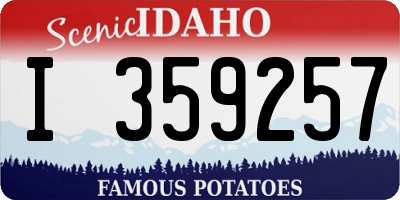 ID license plate I359257