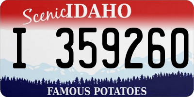 ID license plate I359260