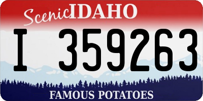 ID license plate I359263