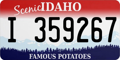 ID license plate I359267