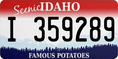 ID license plate I359289