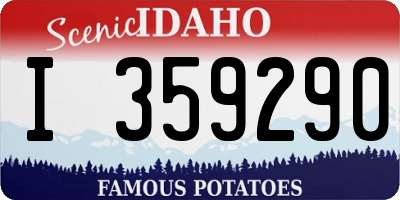 ID license plate I359290