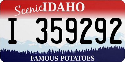 ID license plate I359292