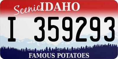 ID license plate I359293