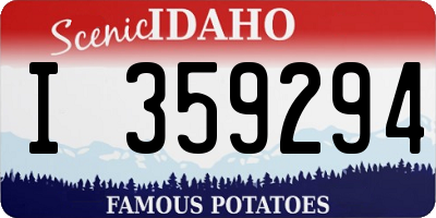 ID license plate I359294