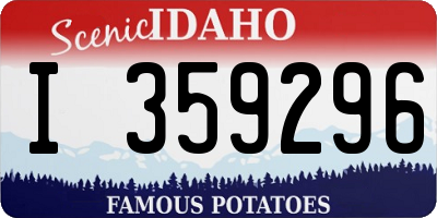 ID license plate I359296