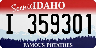 ID license plate I359301