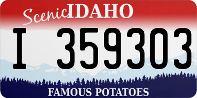 ID license plate I359303