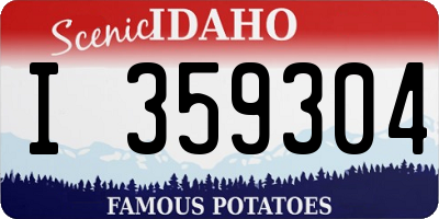 ID license plate I359304