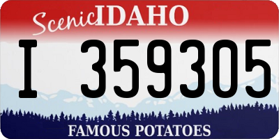 ID license plate I359305