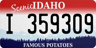 ID license plate I359309