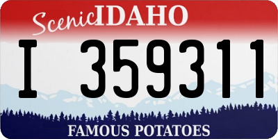ID license plate I359311