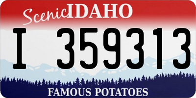 ID license plate I359313