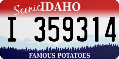ID license plate I359314