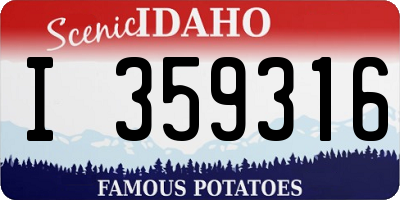 ID license plate I359316