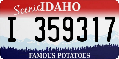 ID license plate I359317