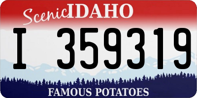 ID license plate I359319