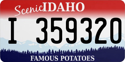 ID license plate I359320