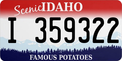ID license plate I359322