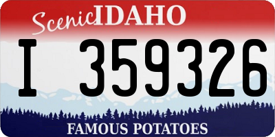 ID license plate I359326