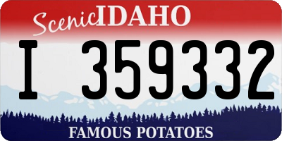 ID license plate I359332