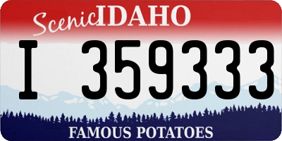 ID license plate I359333